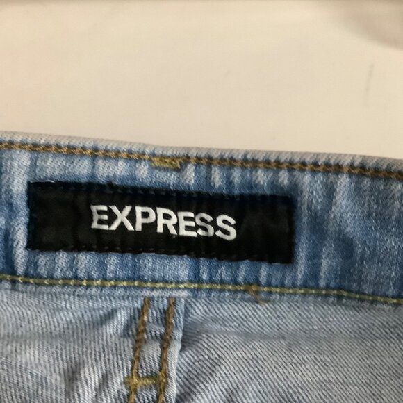 EXPRESS Denim Jean Distressed Slim Stretch Shorts Men Size 30 Pockets Stretch - Picture 8 of 10